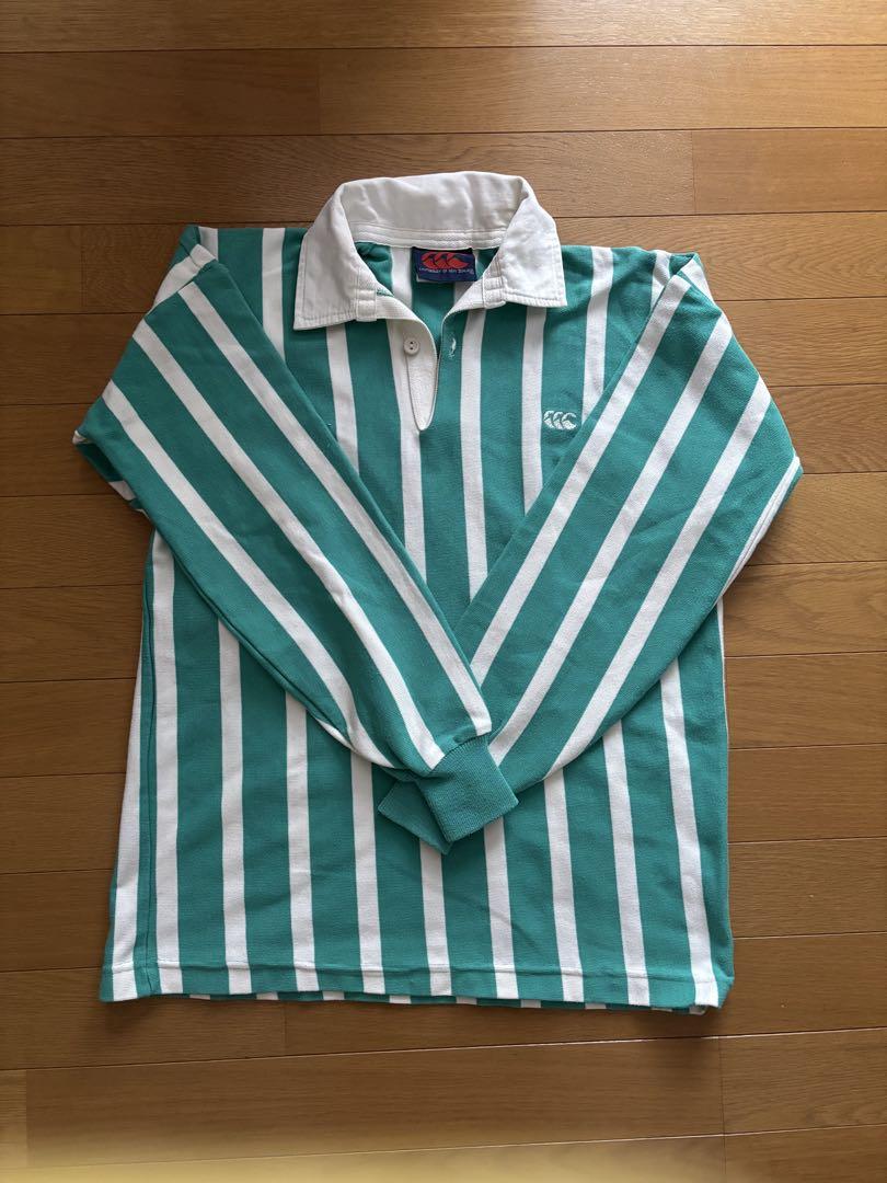 Canterbury ラガーシャツ グリーンとホワイトのストライプ 5,115円