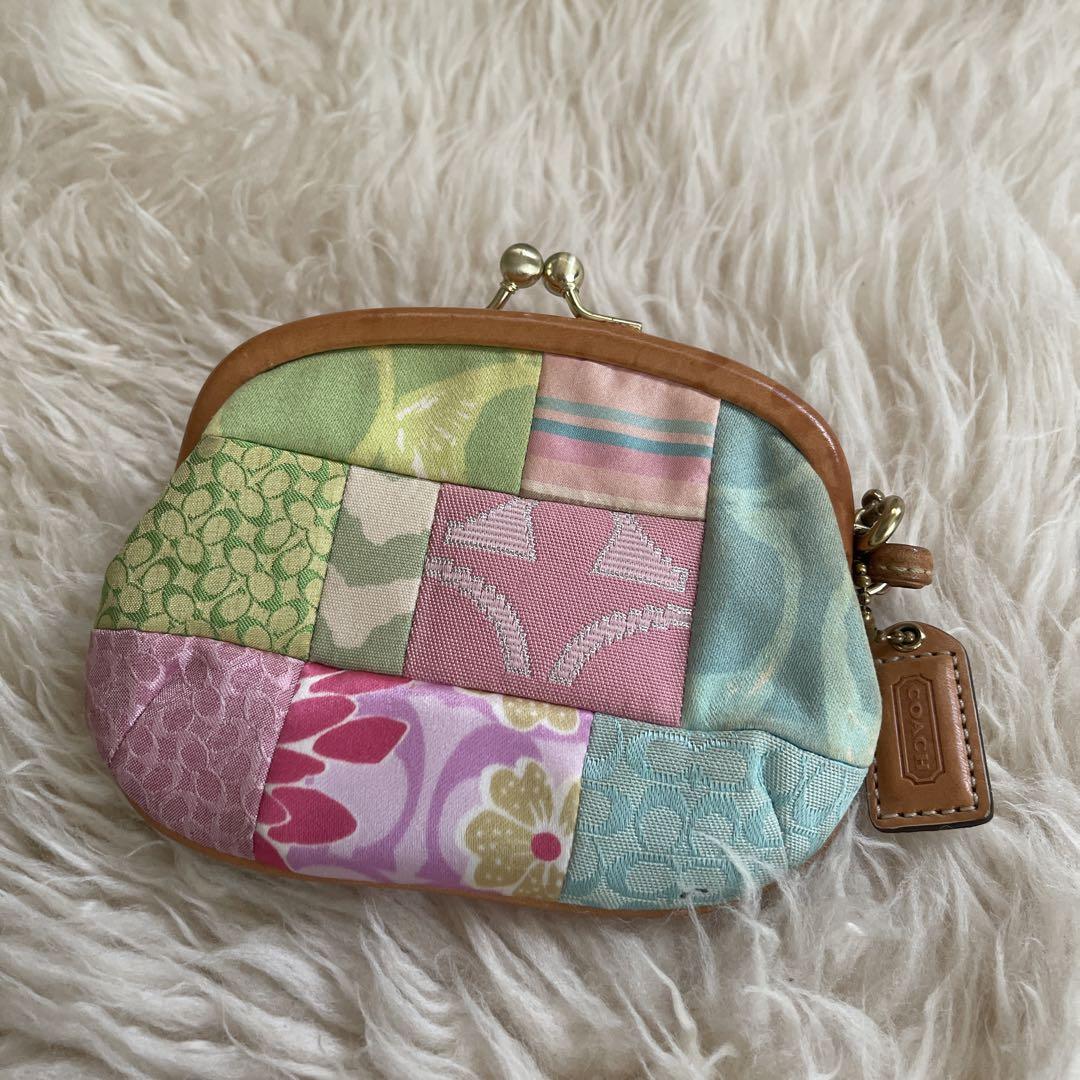 コーチcoachパッチワーク がま口財布