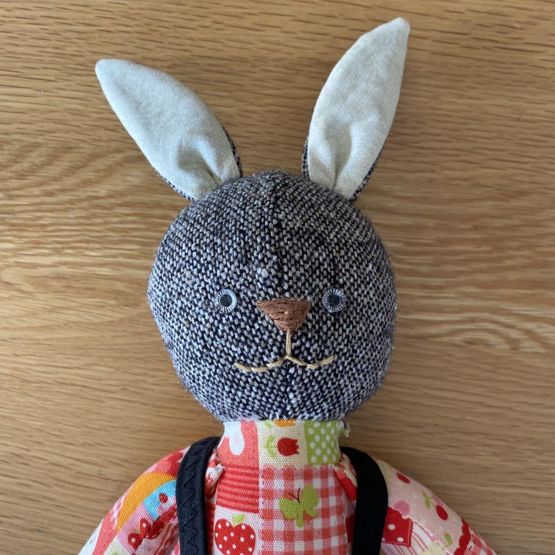 ハンドメイド ぬいぐるみ 布製 うさぎ ウサギ 人形 - メルカリ