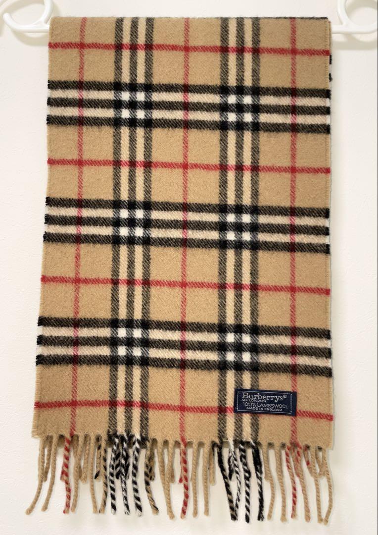 【Burberry】マフラー　ラムウール100%