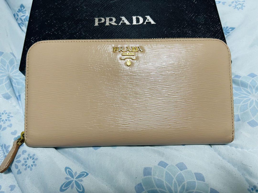 【SALE価格】PRADA 長財布 ピンクベージュ カメオ