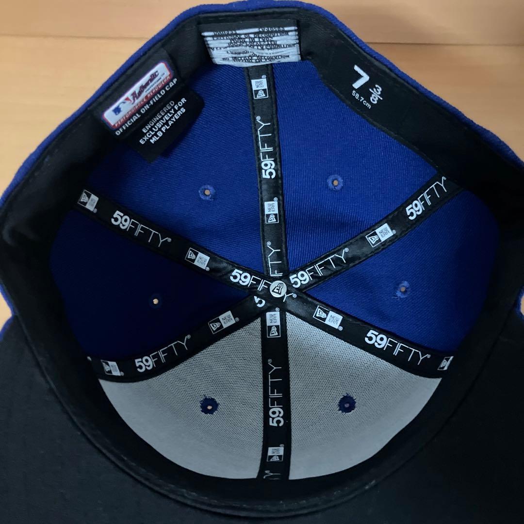 New Era 59FIFTY LAキャップ 7 3/8 ネイビーとLAニット帽 New Era 59FIFTY LAキャップ 7 3/8 ネイビーとLAニット帽