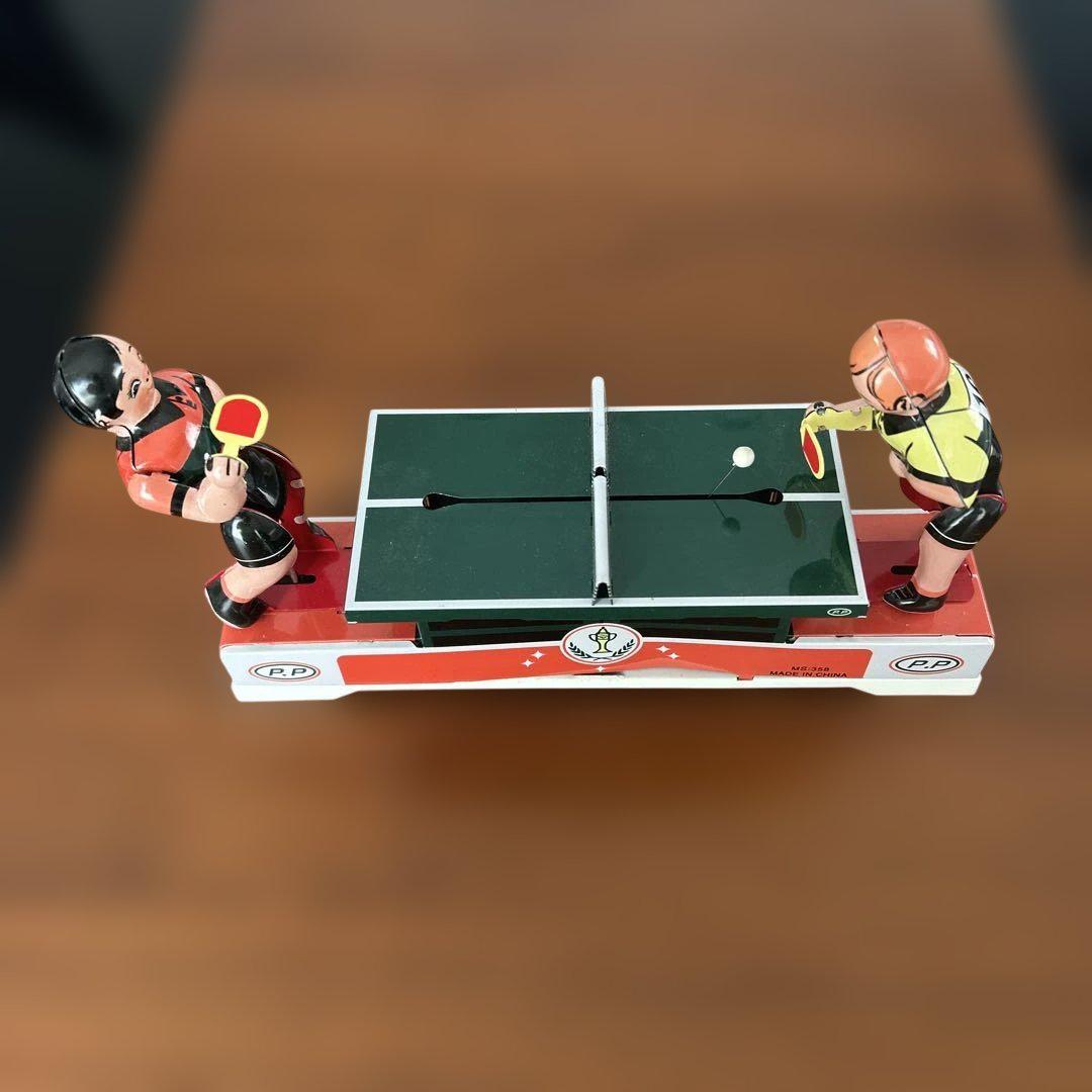 希少★卓球ゲーム プラスチック製 ラケット・ボール付きブリキ玩具おもちゃ ブリキ 卓球 おもちゃ - メルカリ