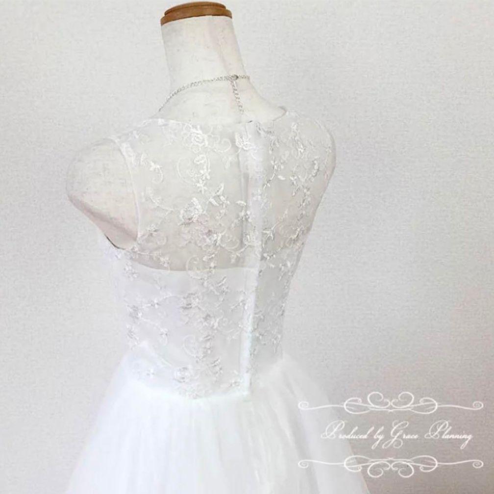 二次会ドレス 前撮りドレス Aライン チュールドレス 可愛い 二次会 前撮り