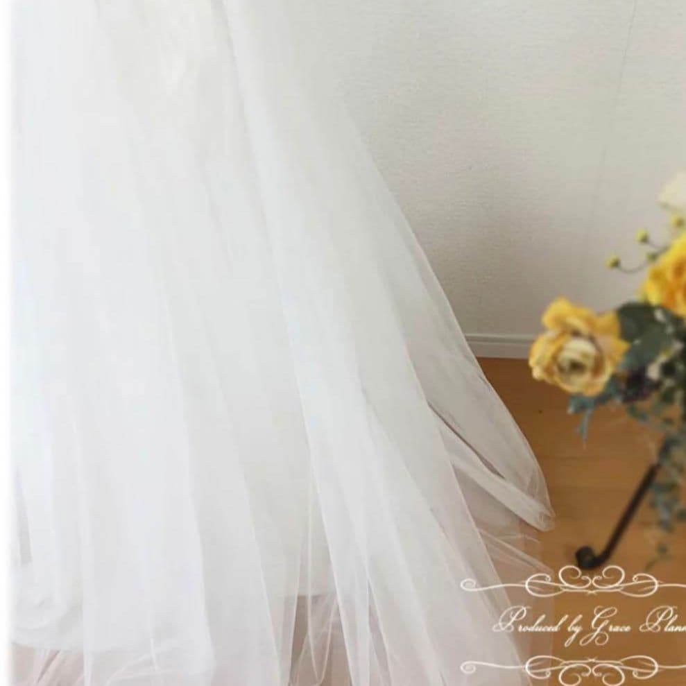 二次会ドレス 前撮りドレス Aライン チュールドレス 可愛い 二次会 前撮り