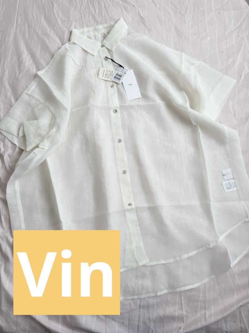 新品未使用　ヤマダヤ　vin Yシャツ　半袖　アンティーク　シワ加工　オーバー