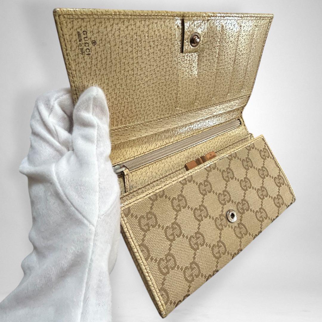 GUCCIグッチ　GGキャンバス　長財布【USED】