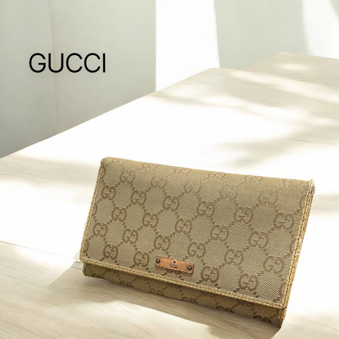 GUCCIグッチ　GGキャンバス　長財布【USED】