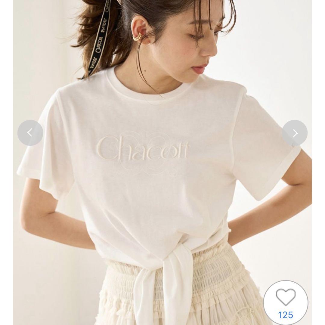 SNIDEL【Chacott】SastainableロゴTシャツ WHT