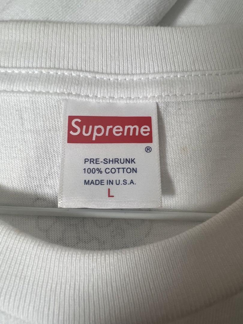 Supreme 白 Tシャツ Lサイズ 100%コットン