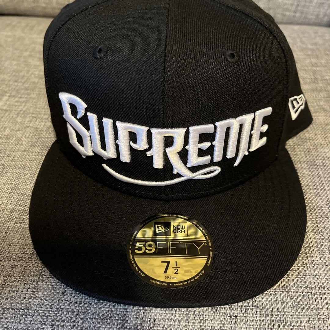 Supreme 59FIFTY キャップ 黒 7 1/4オマケ付き
