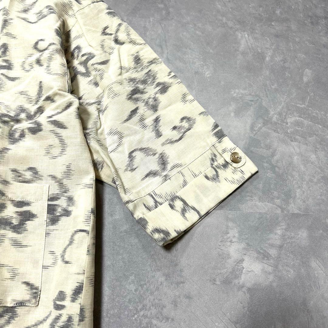 【未使用】ギエモン 儀右衛門 ジャケット 薄地 桔梗 ききょう 久留米絣