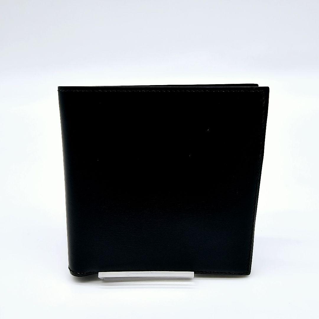 【未使用品級】エルメス　財布　2つ折財布　ブラック　レザー　メンズ 未使用品級】エルメス 財布 2つ折財布 ブラック レザー メンズ