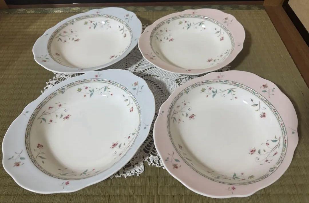 ノリタケ花更紗カレー皿4枚