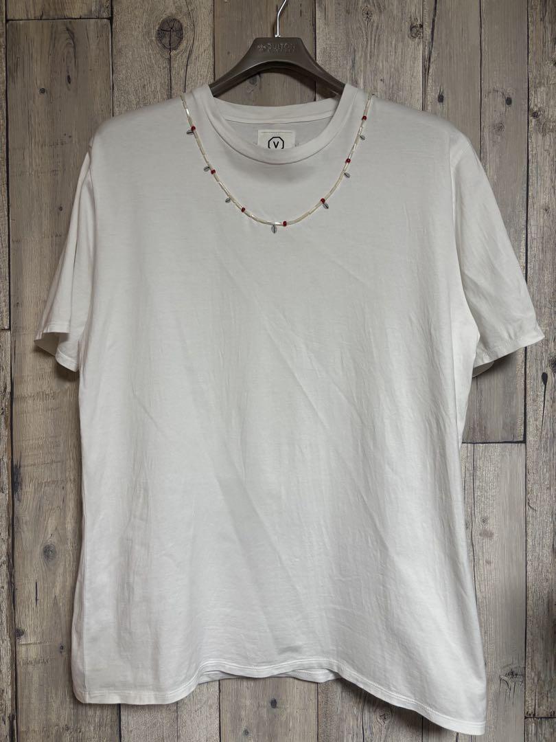 初期 VISVIM ビーズTシャツサイズL 白 ホワイト