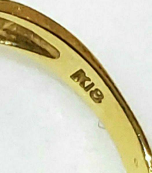《特別破格値》K18 ウェーブデザインリング　ダイヤモンド0.03ct