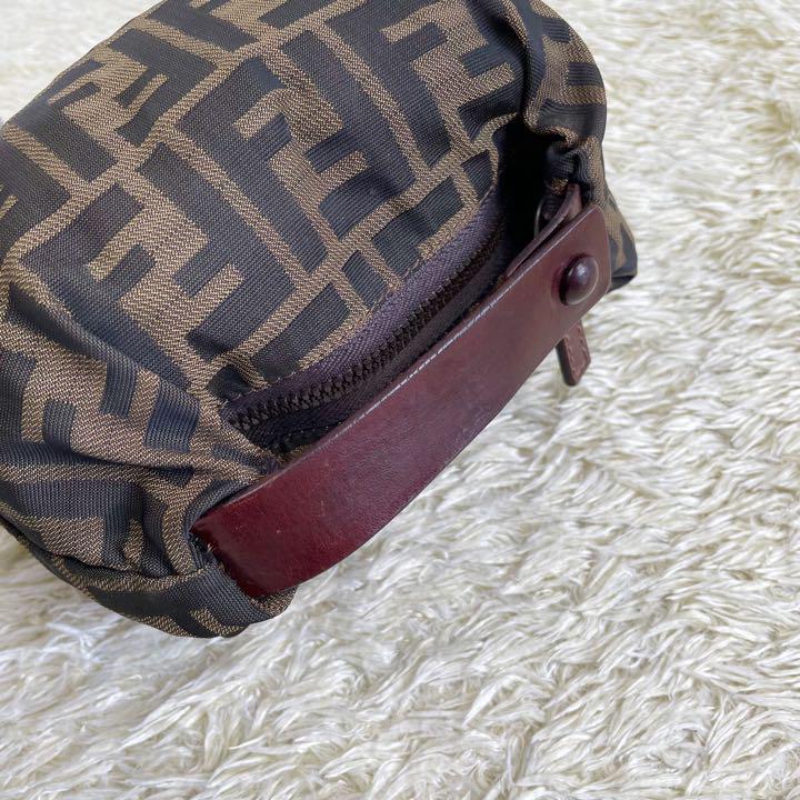 ⭐️美品 FENDI ズッカ柄 バニティ ポーチ レザー キャンバス - メルカリ