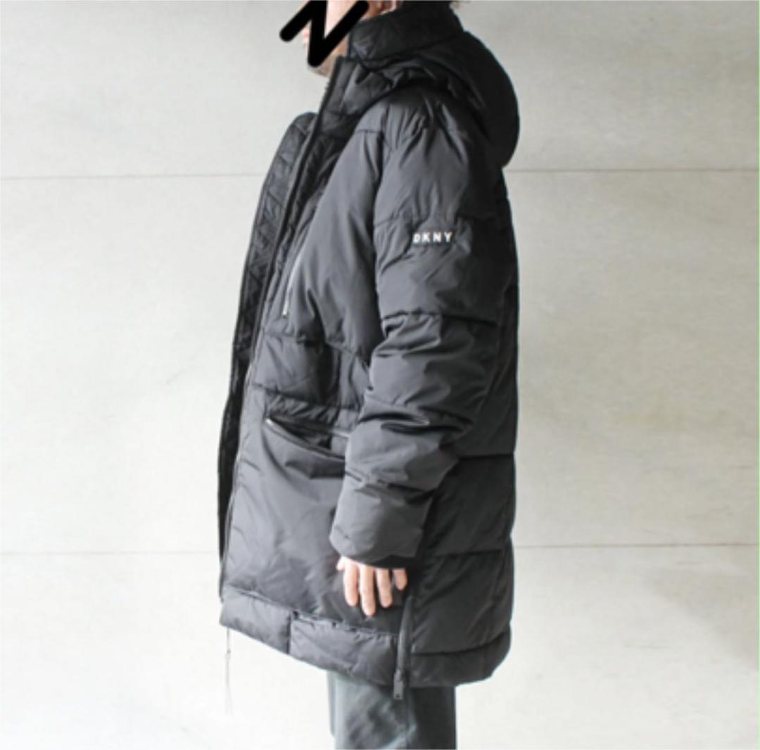 中綿ダウンジャケット アウター 黒 ブラック xgyon-m89166101342 コート DKNY 正規品新品