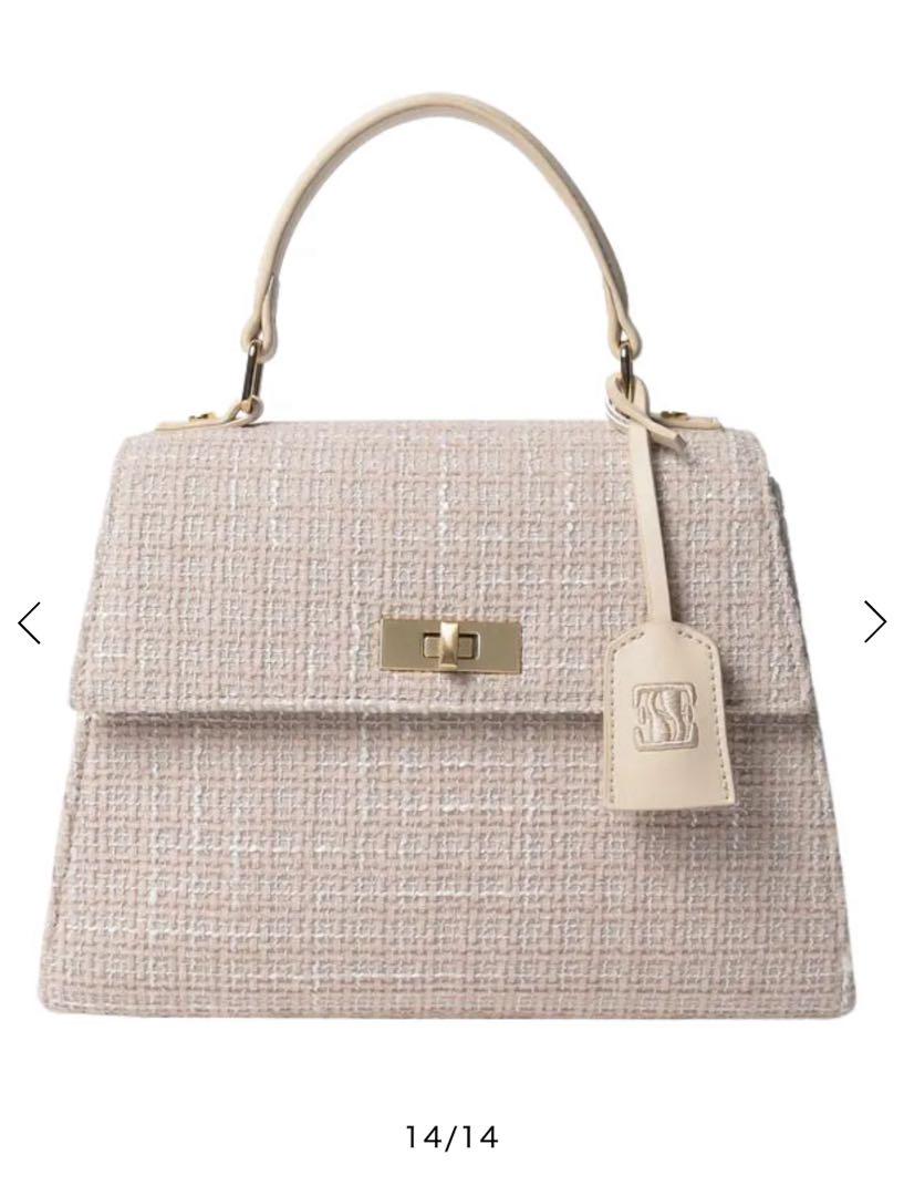 eimy ribbon ツイードハンドルミニバッグ(F WHITE): BAG / GOODS