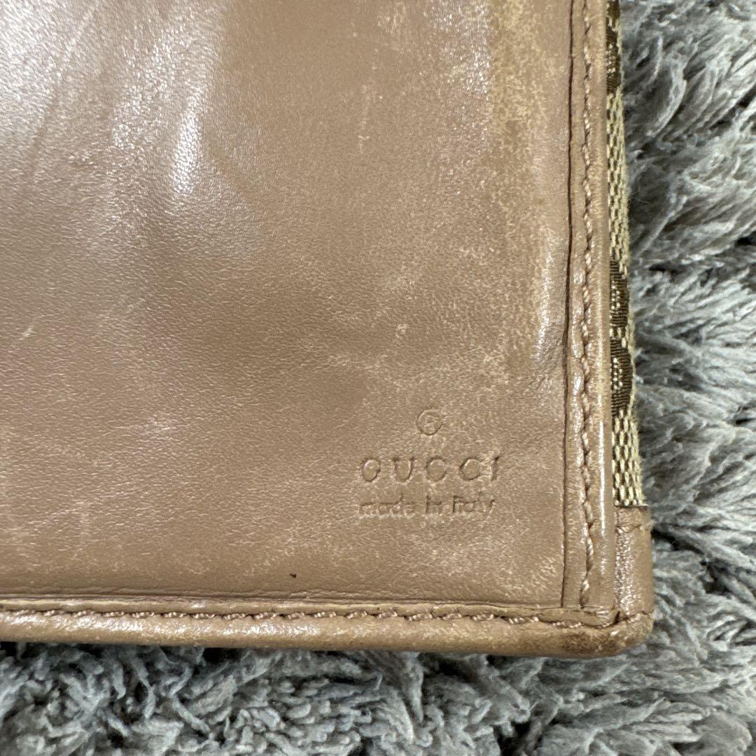 GUCCI グッチ GGキャンバス 長財布 Wホック シェリーライン