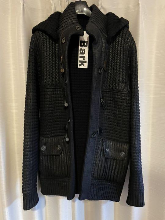 Bark コーティング ニットダッフルコート