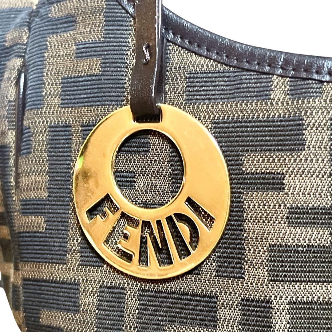 バッグ Fendi Brown Zucca charm Shoulder Bag