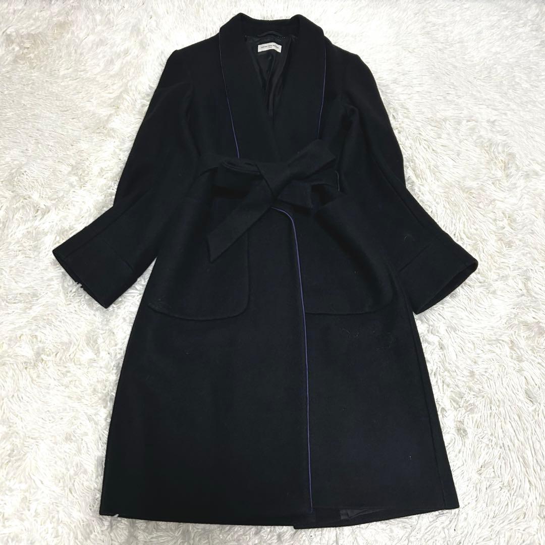 dries van noten ビック ベルト付き ウールコートS DRIES VAN NOTEN