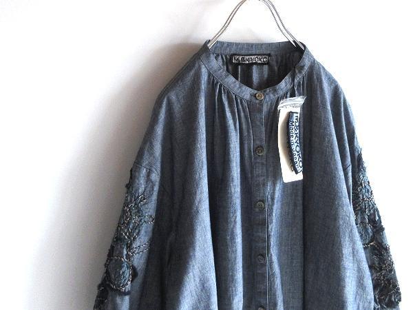 新品タグ付 M&KYOKO 刺繍入り ダンガリーワンピース F ゆったり 新品タグ付 M&KYOKO 刺繍入り ダンガリーワンピース FREE
