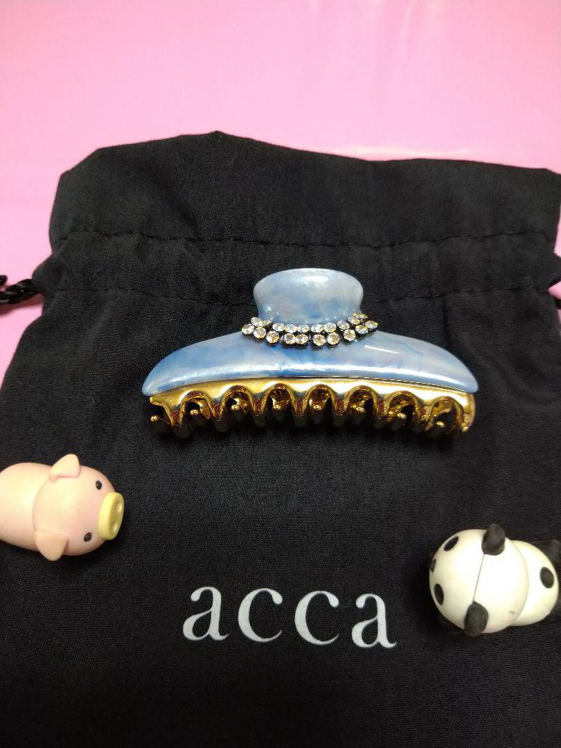 レア★acca by DAVIDIONアッカ★珊瑚モチーフバレッタ青フランス製 レア☆acca by DAVIDIONアッカ☆珊瑚モチーフバレッタ青フランス