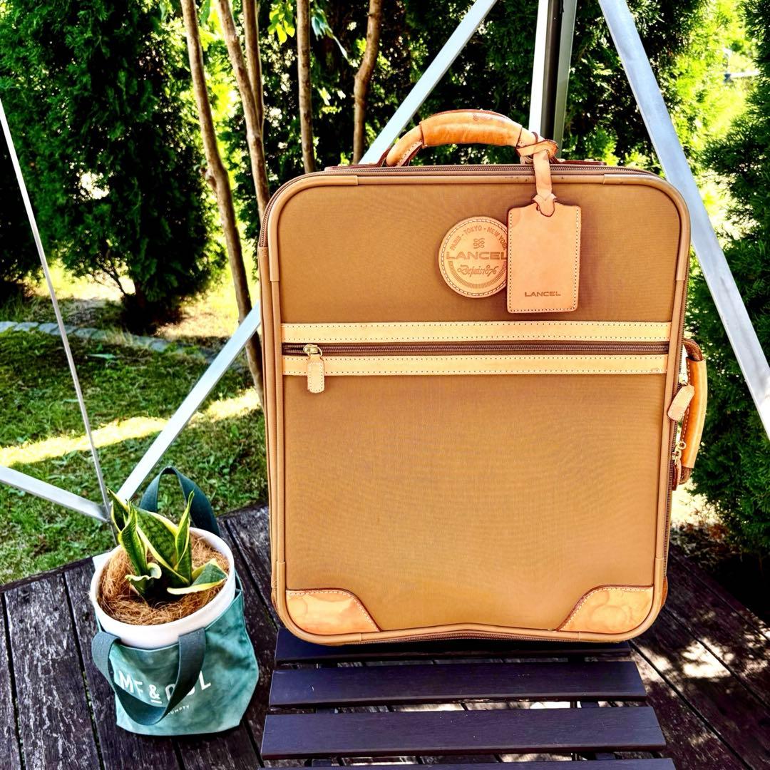 LANCEL ランセル　ブラウンベージュヌメ革使用キャリーケース