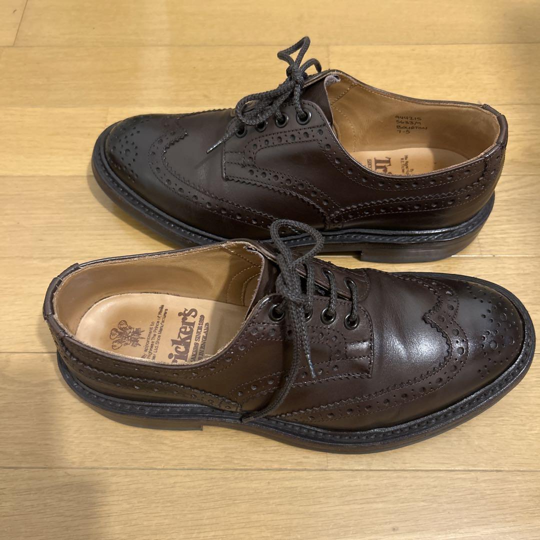【美品】Tricker's バートンUK７ダークブラウン