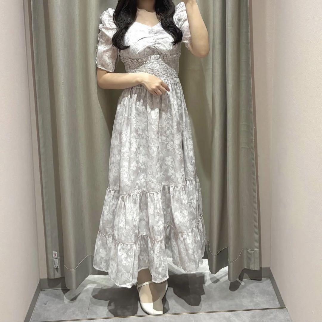 An MILLEシアーFlowerシャーリングOP ピンク