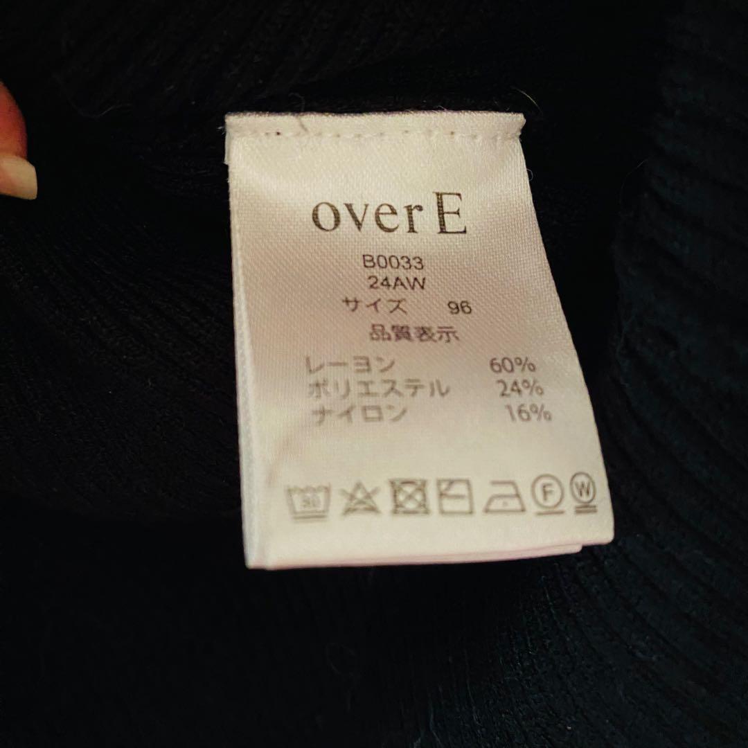over E ブラック Vネック 長袖 トップス