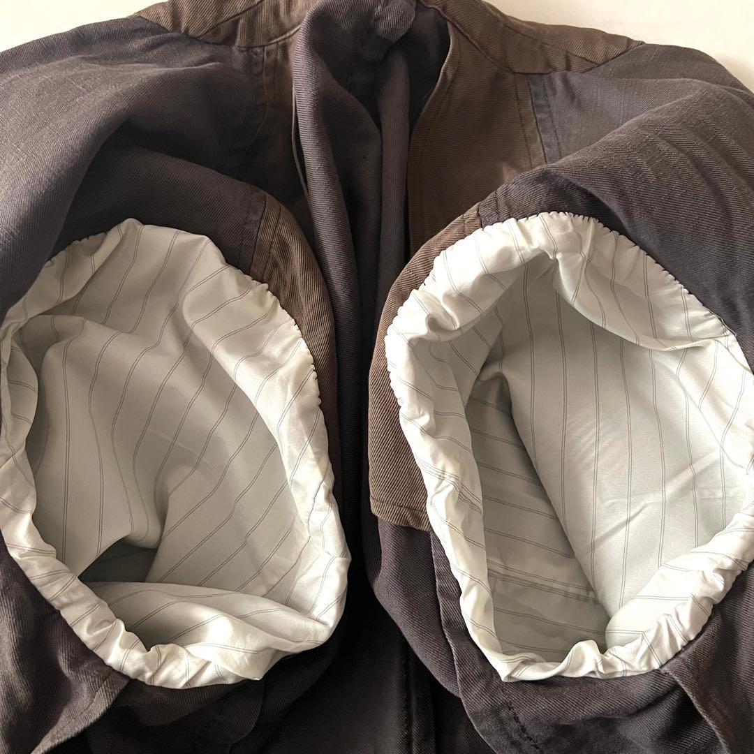 ラルディーニ テーラードジャケット コットン リネン ブラウン 46 M 本切羽