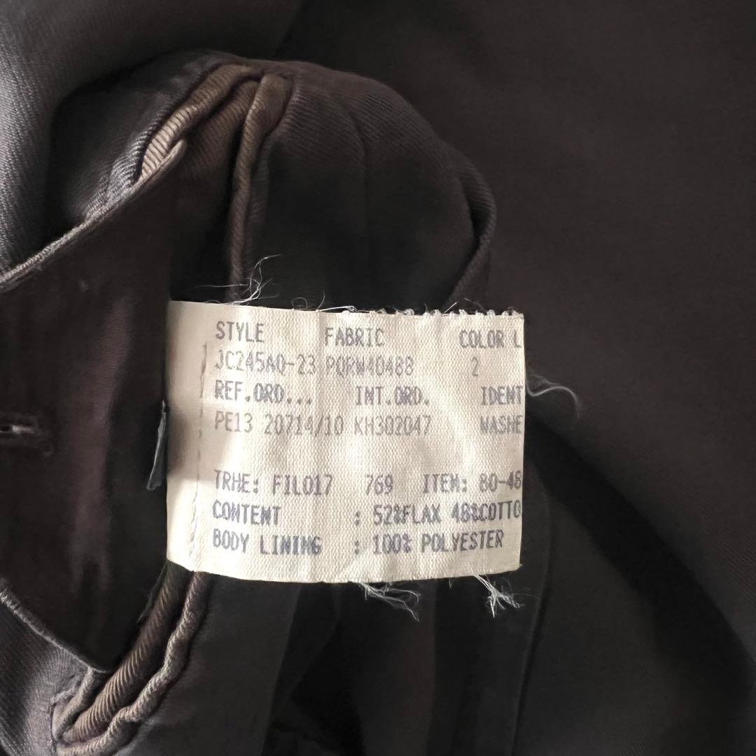 ラルディーニ テーラードジャケット コットン リネン ブラウン 46 M 本切羽