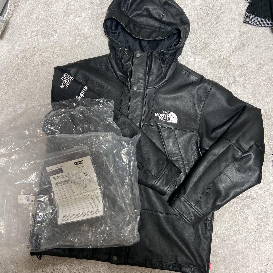 supreme tnf leather mountain parka