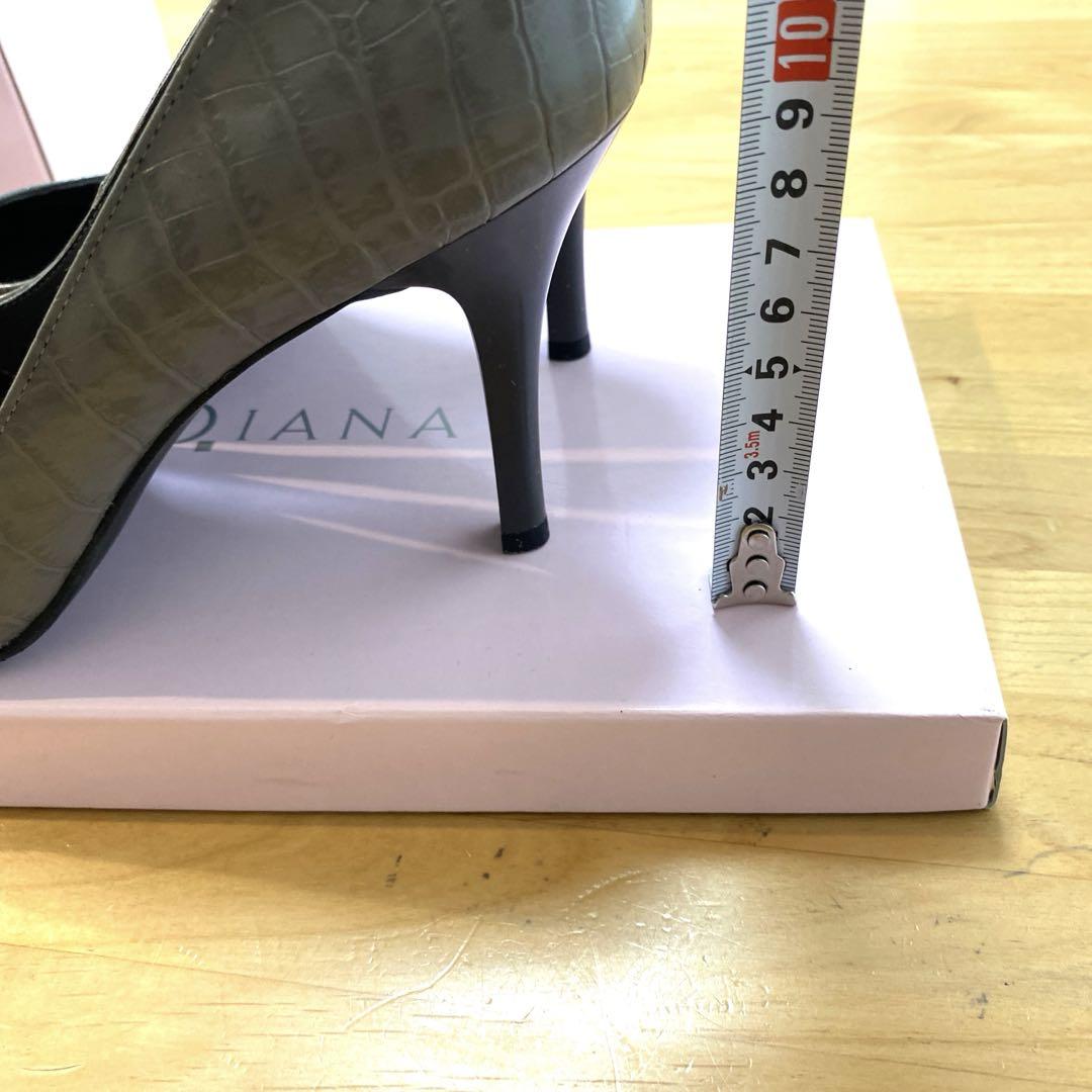 DIANA グレー ポインテッドトゥ ハイヒール