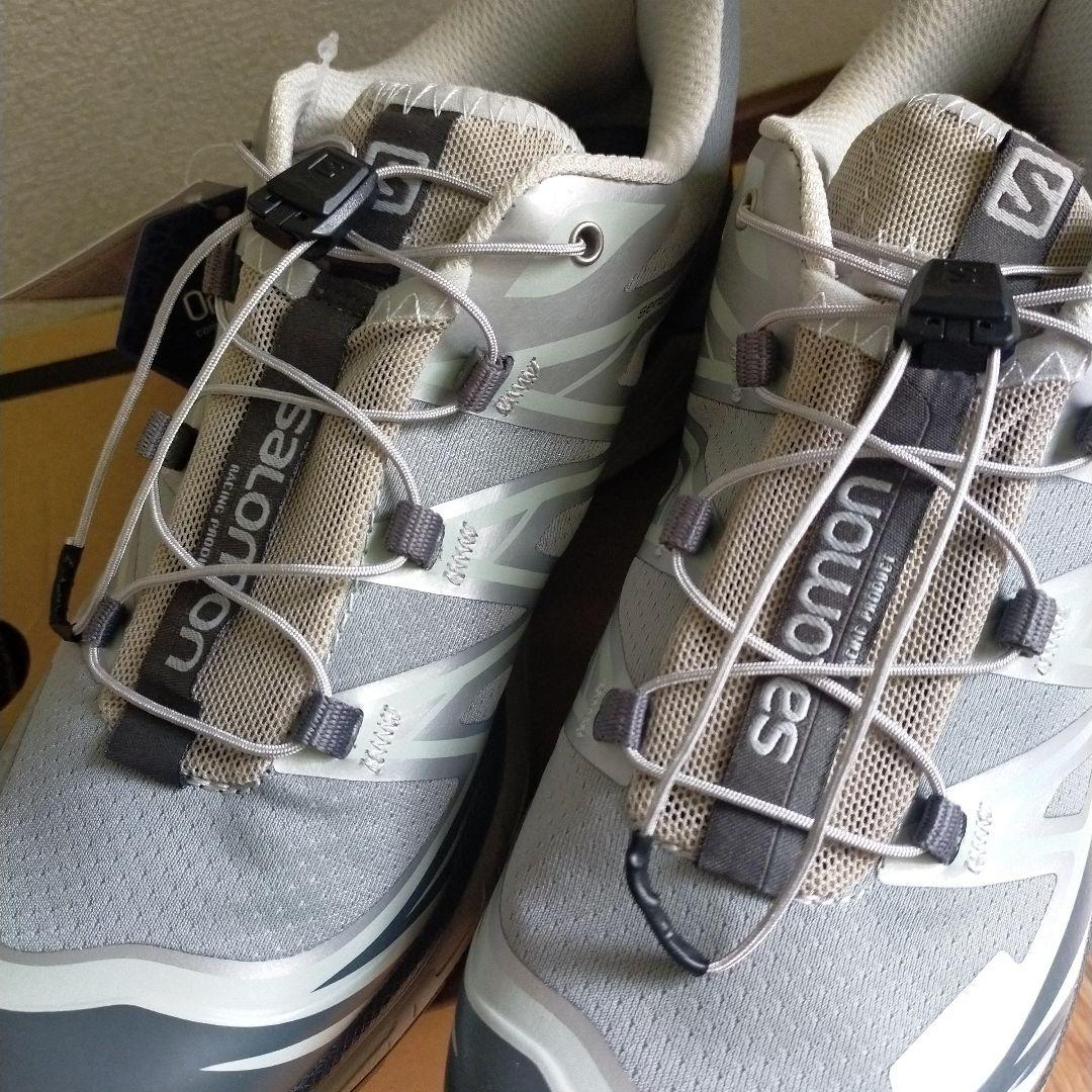 未使用　Salomon XT-6 グレー/シルバー スニーカー