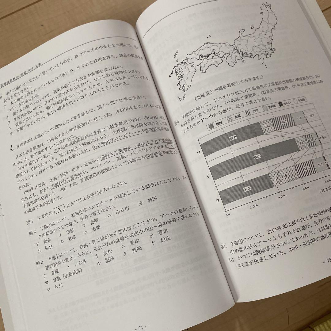 希学園 小6 夏期講習(算数，理科，国語，社会) 3冊 - メルカリ