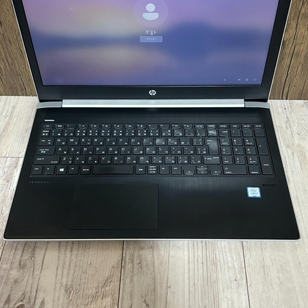 指紋認証 大画面15.6型 HP 450 G5 8世代i5 SSD Office