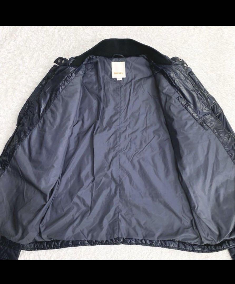 DIESEL ブラック キルティングジャケット　ライダース
