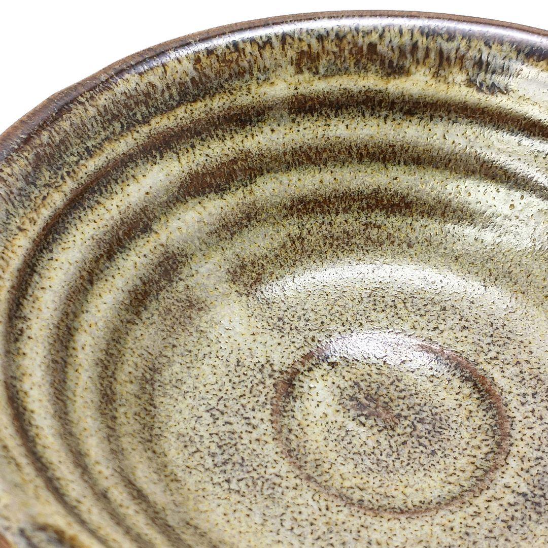 Y784-2 茶道具 宇野徹造 灰被釉 平茶碗 共箱   TT