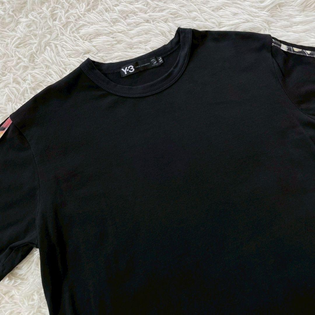 Y-3　ワイスリー　ヨウジヤマモト　メンズ　Tシャツ　スリーライン　黒　XL