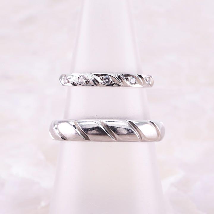 CHAUMET トルサード ダイヤモンド 結婚指輪 ペア PT950 新作 大人気 アウトレット割引品 ショーメ プラチナ pt950 トルサード13.5号 CHAUMET 美品 リング