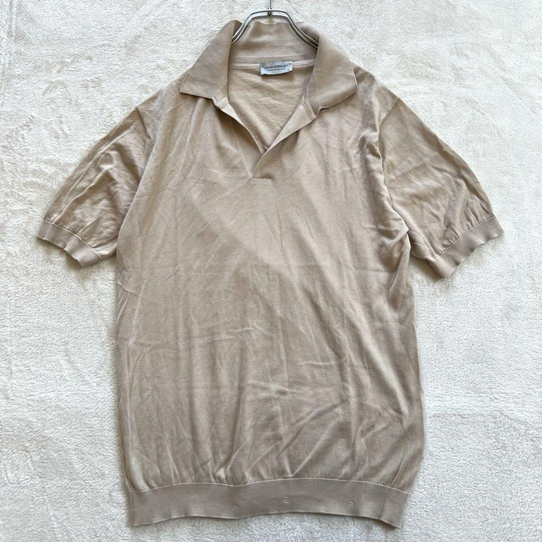 【美品 近年】ジョンスメドレー ポロシャツ スキッパー シーアイランドコットン