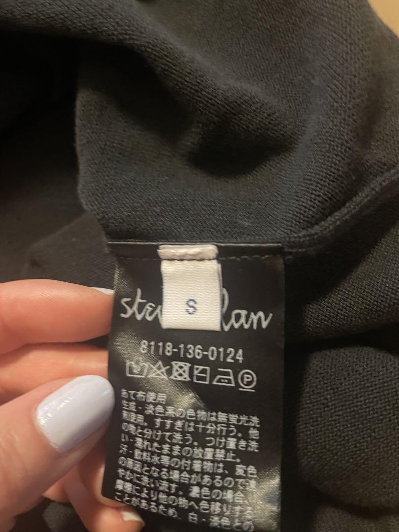 stevenalan スティーブンアラン　ニットポロシャツ　黒　ブラック