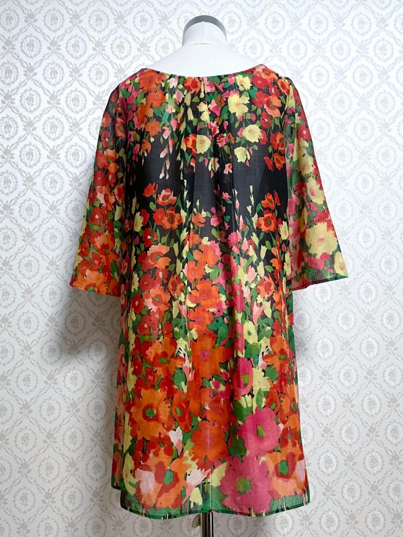 新品 Sybilla シビラ ホコモモラ カラフル花柄ワンピース Mサイズ