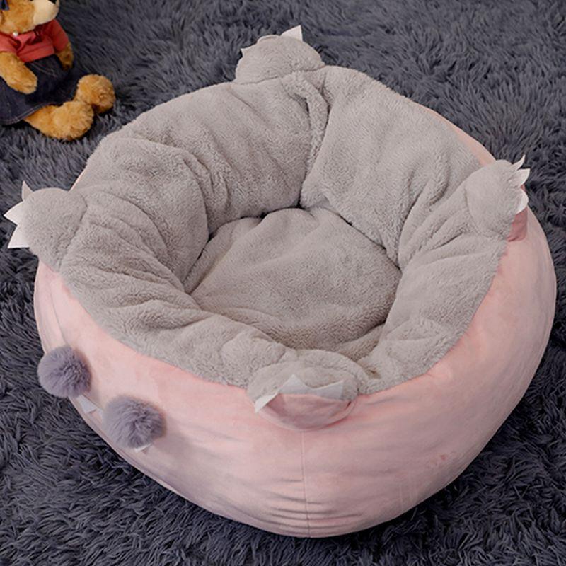 ペットベッド 丸いもこもこクッション モンスター風の足付き 犬用 猫用