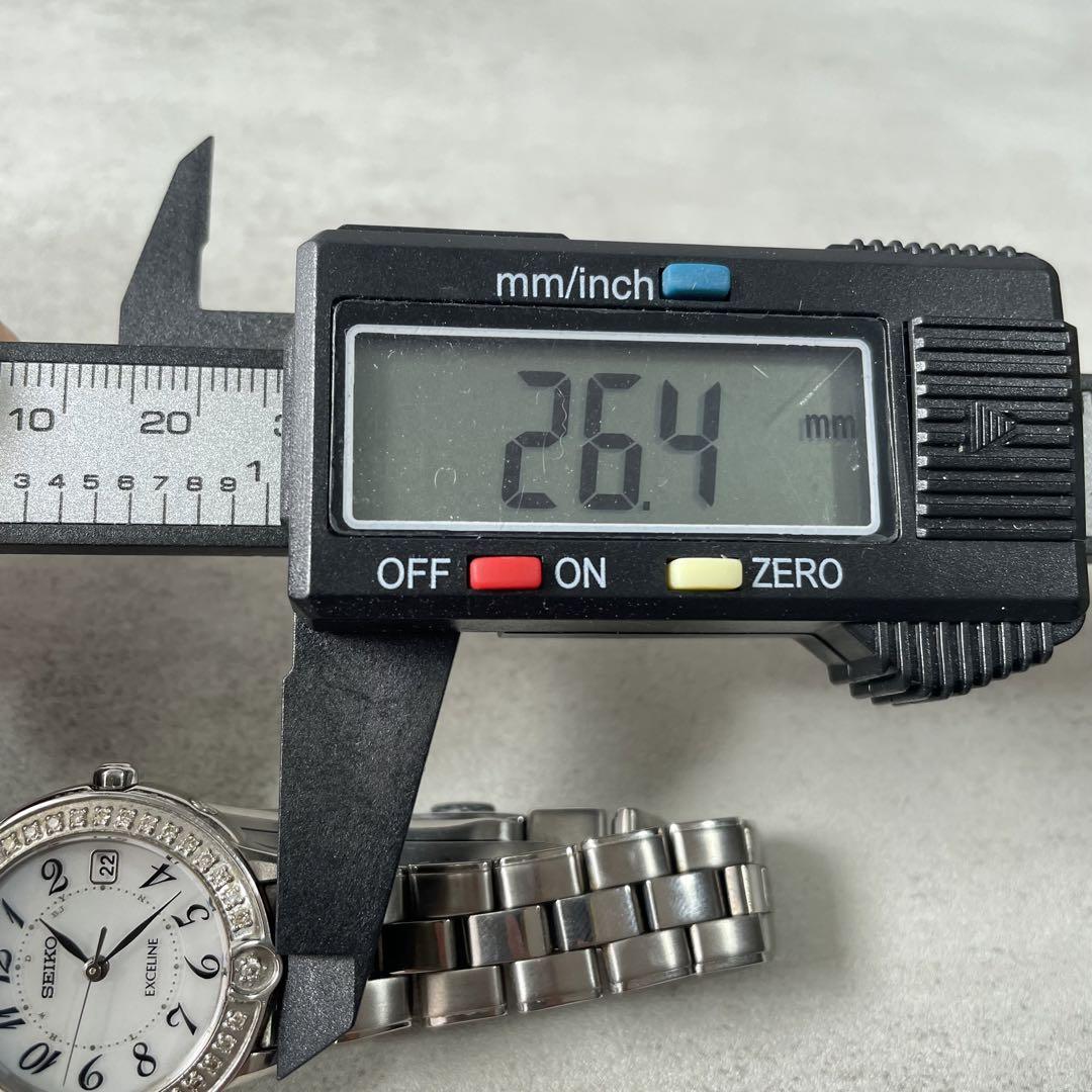 SEIKO エクセリーヌ　プレステージ　ダイヤベゼル　電波ソーラー　腕時計 SEIKO エクセリーヌ プレステージ ダイヤベゼル 電波ソーラー 腕時計