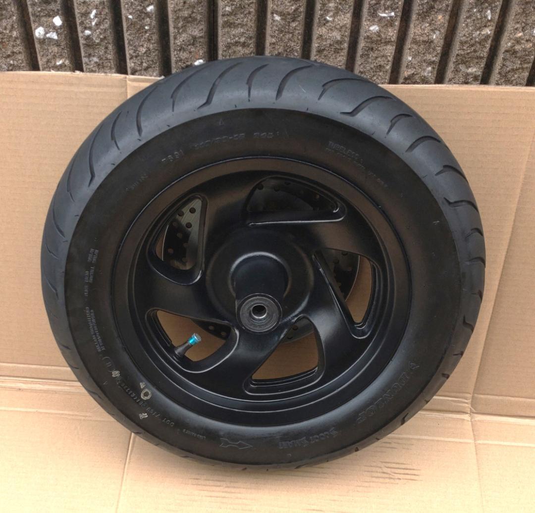 送料無料 マジェティ250 C ダンロップ６分山 フロントホイール